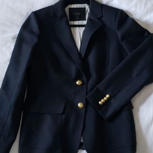 J Crew 100% Wool Navy Schoolboy Blazer